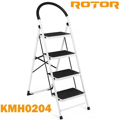ROTOR Стълба домакинска, стоманена с 4 стъпала, 1.53 метра, rotor kmh0204 (kmh0204)