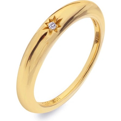 Hot Diamonds Jemný pozlacený prsten s diamantem Jac Jossa Soul DR227
