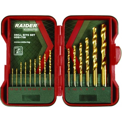 Комплект свредла за метал 15бр. O1.5-10mm к-т HSS+TIN RAIDER - 157789