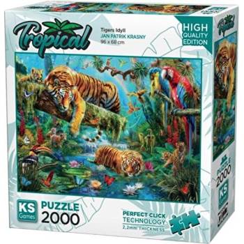 KS Games Пъзел KS Games от 2000 части - Идилията на тигрите (22512)