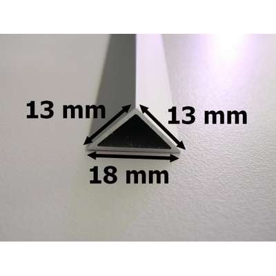 LED profil TRIANGEL - Profil bez krytu 1m TL-09507