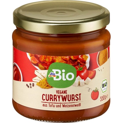dmBio bio omáčka kari, rajčata, tofu & pšeničná bílkovina 350 g
