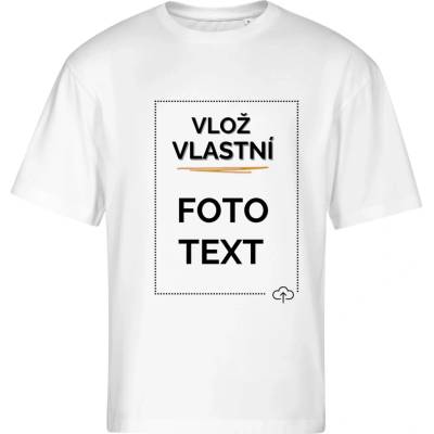 Oversized tričko s potiskem bílá