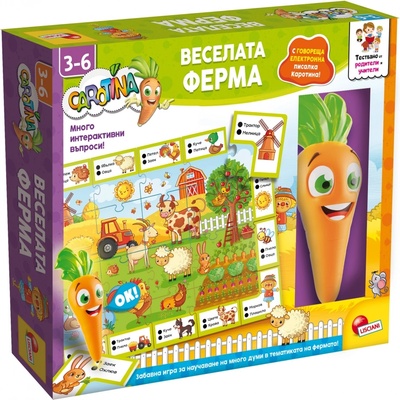 Lisciani Giochi Образователна интерактивна игра Lisciani Giochi Carotina - Веселата ферма (български език) (LIBG79988)