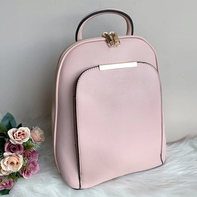 Елегантна Кожена Розова Чанта-Раница - Модел М6169