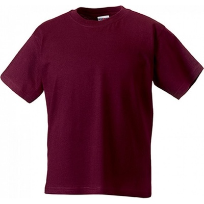 Russell měkčené tričko Červená vínová Z180