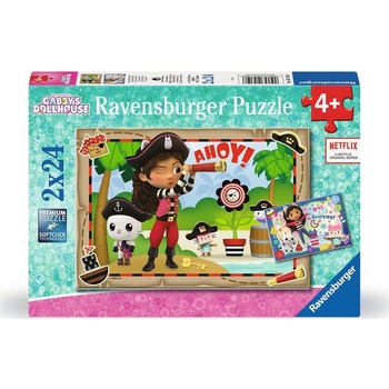Image 1 of Ravensburger - Puzzle 2x24 Gabbyss Dollhouse - 40 - 99 piese
