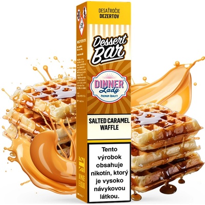 Dinner Lady Dessert Bar SALT Salted Caramel Waffle 10 ml 10 mg