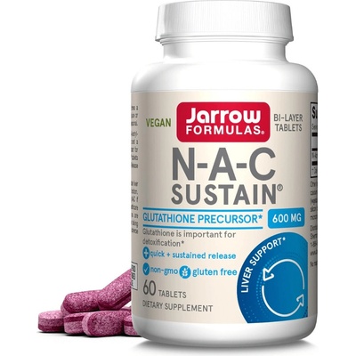Jarrow Formulas NAC Sustain ® N-acetylcysteín 60 tabliet