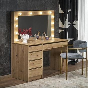 ЕВРОМАР Тоалетка Hollywood XL с LED - дъб (100.008.0037)