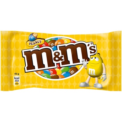 M&M's Arašídové čokoládové dražé cena za kartonové balení 45 g
