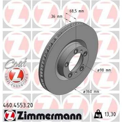 Brzdový kotouč ZIMMERMANN 460.4553.20 (460455320)