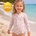 Swim Essentials Детски цял бански с UPF50+ защита и дълги ръкави - „Offwhite Khaki Leopard (SWE-2020SE504)