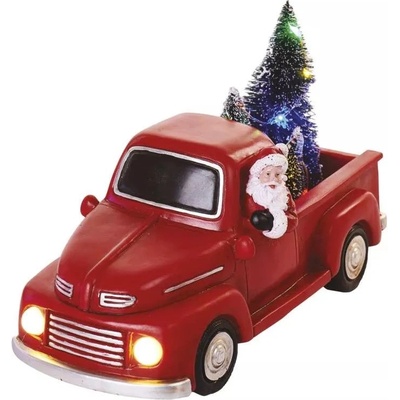Emos DCLW09 LED dekorace Santa v autě s vánočními stromky 10 cm 3x AA vnitřní multicolor