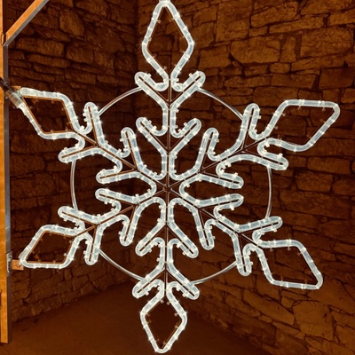 DecoLED LED svetelná vločka sada na VO 100 cm ľadovo biela