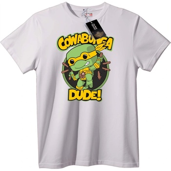 NOONEBRAND Тениска Cowabunga приятелю - M, White