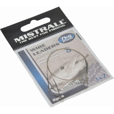 Mistrall Ocelové Lanko Wire Leaders 1 x 7 25 cm 7 kg 2 ks