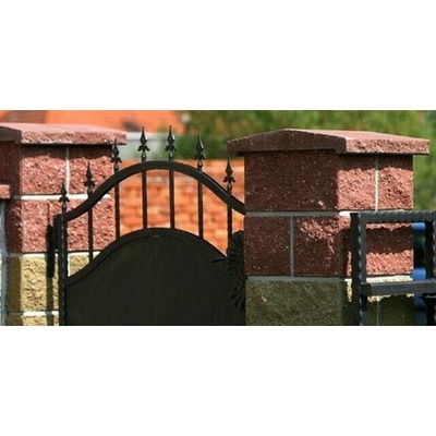 Stříška plotová CS BETON Blok 40 štípaná šedá – 230 x 500 x 84 mm