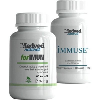Medveď natural forIMUN 60 kapsúl a IMMUSE 30 kapsúl