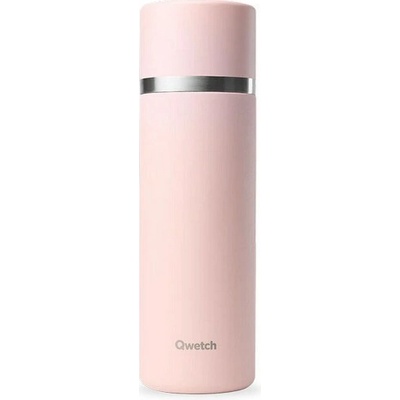 Qwetch Termoska s pohárom 750 ml pastelová ružová