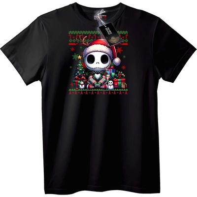 NOONEBRAND Тениска Jack Skellington Грозен коледен пуловер - S, White