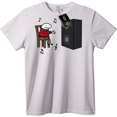 NOONEBRAND Тениска Любител на музика кафе - 4XL, White