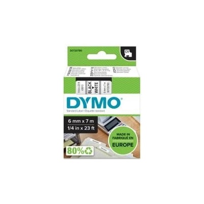 DYMO páska D1 6 mm x 7 m, čierna na bielej 43613