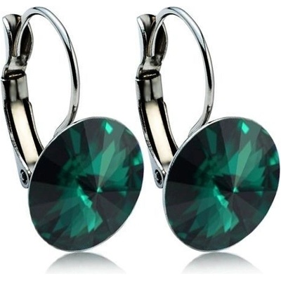 Nubis ocelové s krystaly Swarovski emerald NBS12-EM