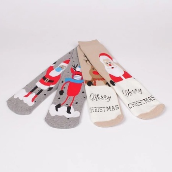 Image 1 of Коледен комплект термо чорапи в бежово и сиво