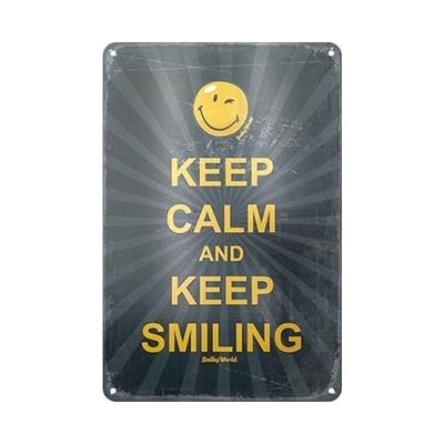 Ceduľa Keep Calm and Keep Smiling