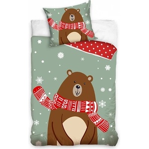 Sonne Коледен спален комплект Brown Bear двулицев - 2 части (PAT348)