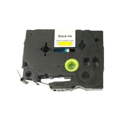Smršťovací bužírka - BROTHER HSe-631 - 12 mm žlutá - černý tisk - kompatibilní