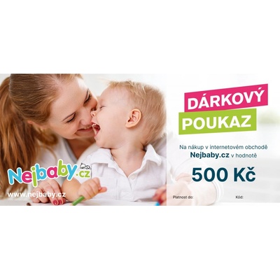 Elektronický dárkový poukaz na nákup na Nejbaby.cz v hodnotě 500 Kč