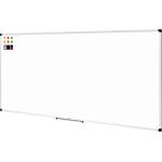 Amazon Basics magnetic whiteboard with aluminum frame, pen holder, 6 magnets, 1 eraser and 2 markers for office and home, wall mounting, dry wipeable, 240cm x 100cm - 1548964552 (1548964552)