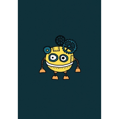 Látka funkčná teplákovina PANEL L 40x60 robot Bobek by Takoy®