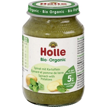 Holle Био зеленчуково пюре Holle - Спанак с картофи, 190 g (BB210317)