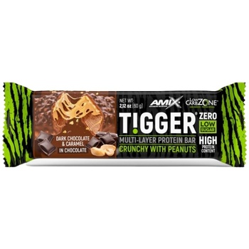 Amix Nutrition Tigger Zero / Low Carb Protein Bar [60 грама] Тъмен шоколад с карамел