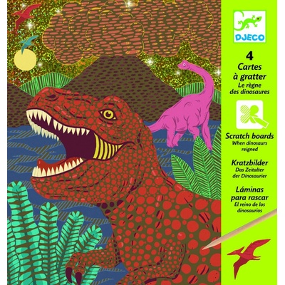Djeco Vyškrabovacie obrázky Dinosauri