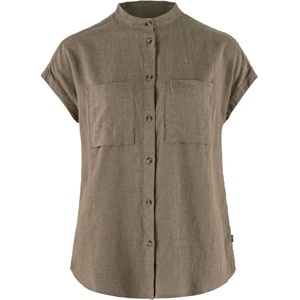 Fjällräven Дамска риза с копчета Fjällräven Women's Övik Hemp Shirt S/S Shirt - Suede Brown - размер XL (133-1027-0415)