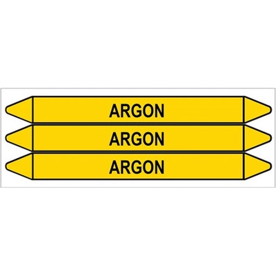 Značení potrubí, argon,3 ks, 355 × 37 mm PZ 007346