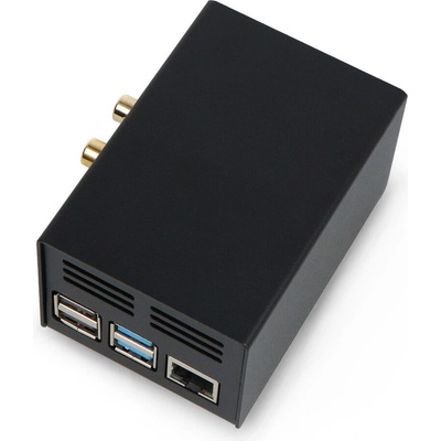 HiFiBerry Ocelové pouzdro pro HiFiBerry AMP a Raspberry Pi 4 - černé