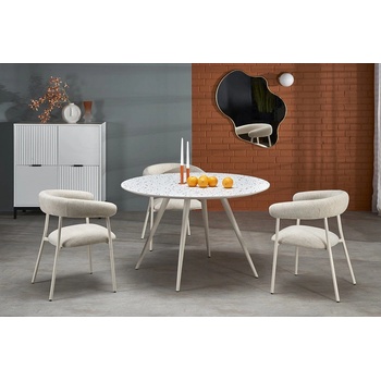 Halmar Кръгла трапезна маса с плот терацо aramis