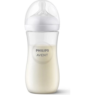 Philips Шише за хранене Philips Avent - Natural Response, 330 ml, с биберон поток 4, 3м+ (00A.0576.001)