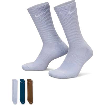 Nike Мъжки чорапи Nike 3 Pack Crew Socks Mens - Ghost/Blue
