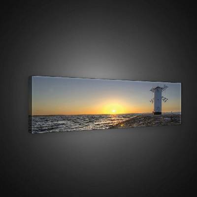 Consalnet Obraz na plátně: Mlýn na pobřeží - 145x45 cm