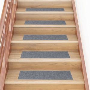 vidaXL Изтривалки за стълби, самозалепващи се, 30 бр. , 76x20 см, светлосиви, правоъгълни (3365724)