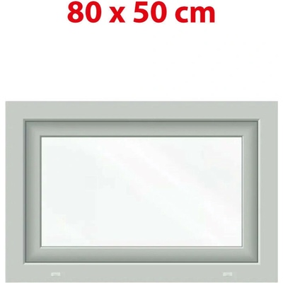 OKNA-HNED.SK Plastové okno (80 × 50 cm) sklopné biele pre vedľajšie priestory Aplast 60