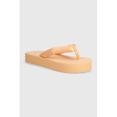 Calvin Klein Jeans Джапанки Calvin Klein Jeans BEACH SANDAL FLATFORM PADDED NY в оранжево с равна подметка YW0YW01400 (YW0YW01400)