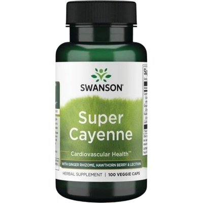 Swanson Super Cayenne | With Ginger and Hawthorn [100 капсули]