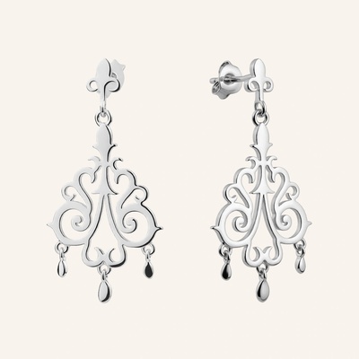 SilveAmo Strieborné visiace náušnice Royal Filigree C2.2084